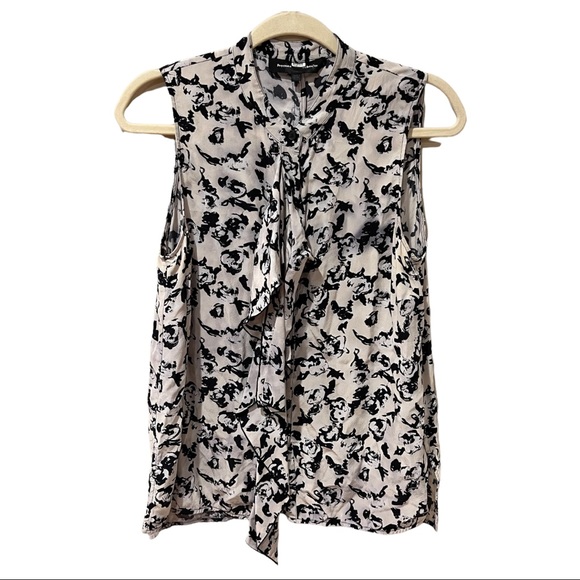 Proenza Schouler Silk Scribble Rose Ruffle Top (8) - Picture 5 of 11